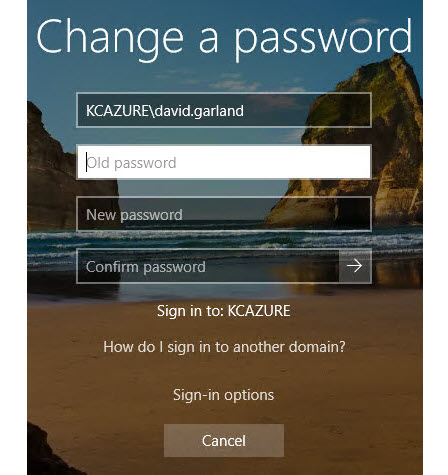 Kingscare Change password 2a