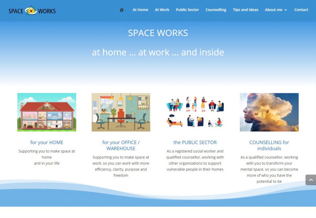 ITsorted website design - SpaceWorks - Home areas